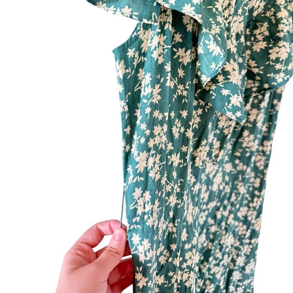 Soeur Lily Cotton Green Floral Midi Dress Sz 38 (Medium) - Picture 14 of 15